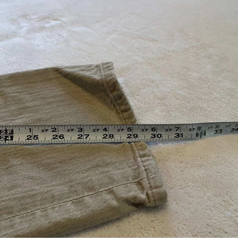 Vintage Eddie Bauer Jeans Men 38x30‎ Beige Straight Leg Baggy Outdoors (36x29)